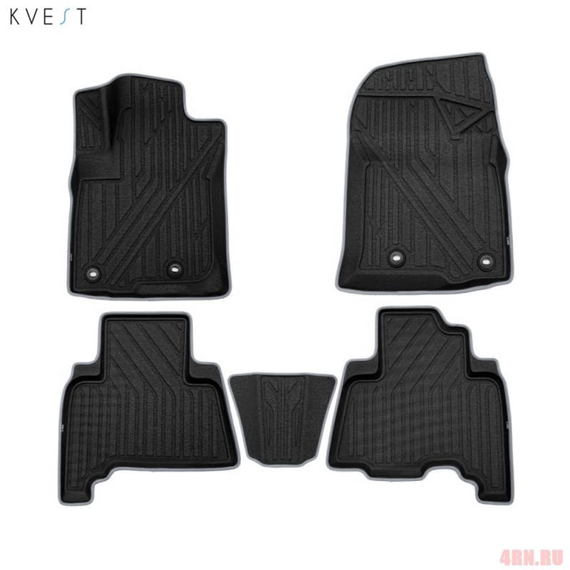 Коврики в салон 3D Kvest для Toyota Land Cruiser Prado 150 (2013-2022) 5 шт.