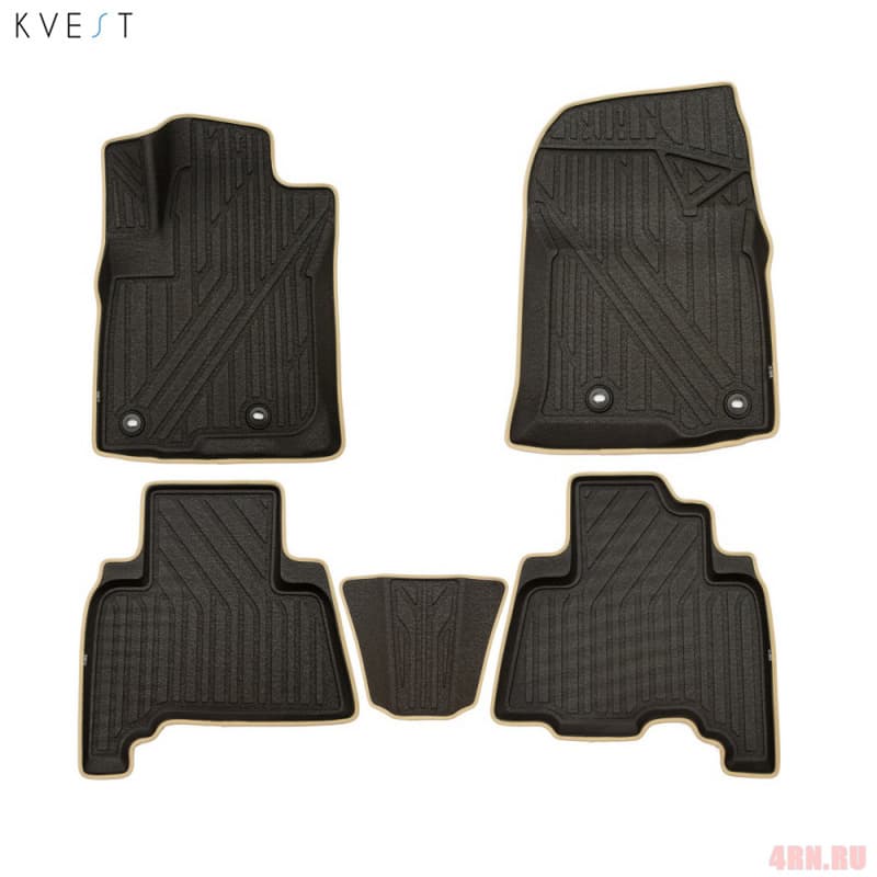 Коврики в салон 3D Kvest для Toyota Land Cruiser Prado 150 (2013-2022) 5 шт.