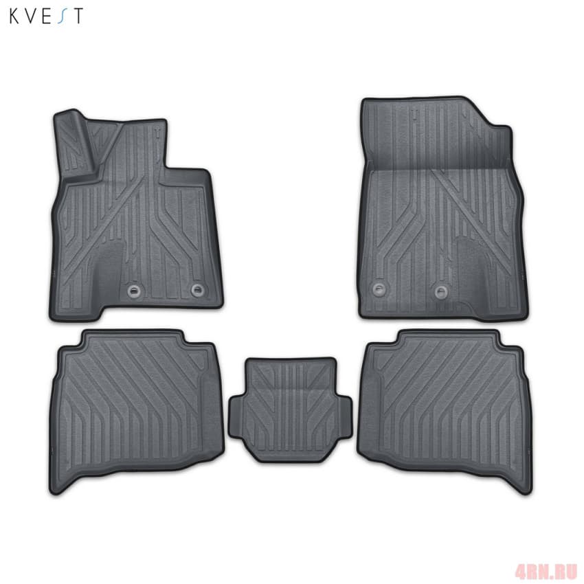 Коврики в салон 3D Kvest для Toyota Land Cruiser Prado 150 (2013-2022) 5 шт.