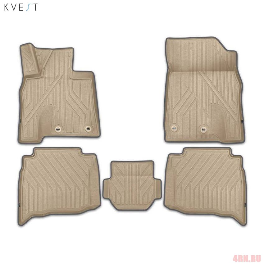 Коврики в салон 3D Kvest для Toyota Land Cruiser Prado 150 (2013-2022) 5 шт.