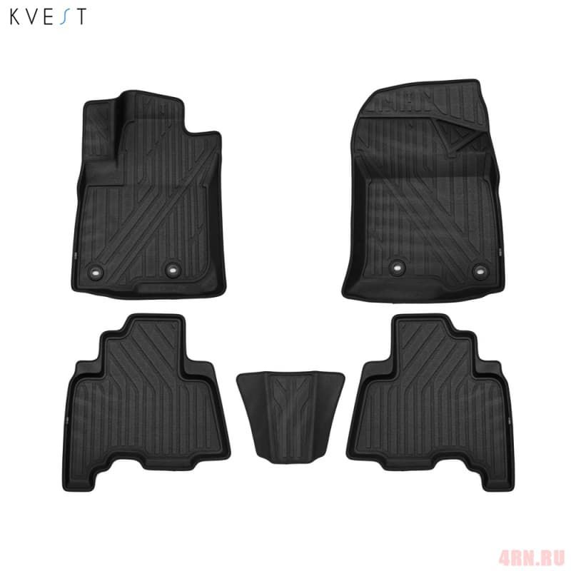 Коврики в салон 3D Kvest для Toyota Land Cruiser Prado 150 (2013-2022) 5 шт.