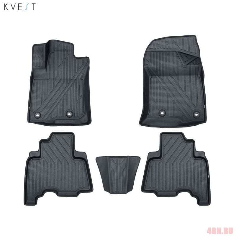 Коврики в салон 3D Kvest для Toyota Land Cruiser Prado 150 (2013-2022) 5 шт.