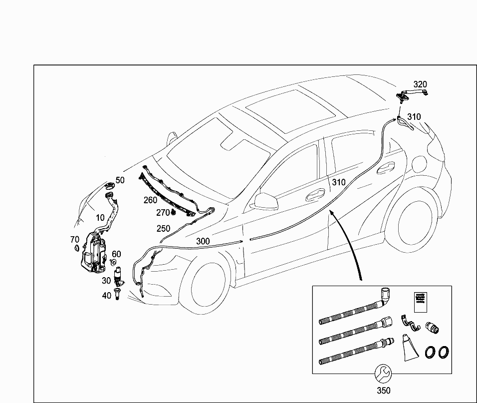 Насос омывателя Mercedes A-klass W176 (2013-н.в.)