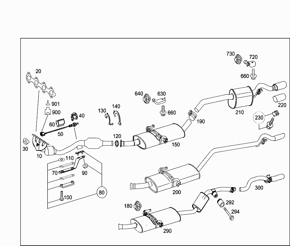 Прокладка выпускного коллектора Mercedes B-klass W245 (2005-2011)