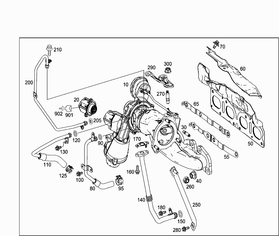 Прокладка выпускного коллектора (M270910) Mercedes B-klass W246 (2011-н.в.)