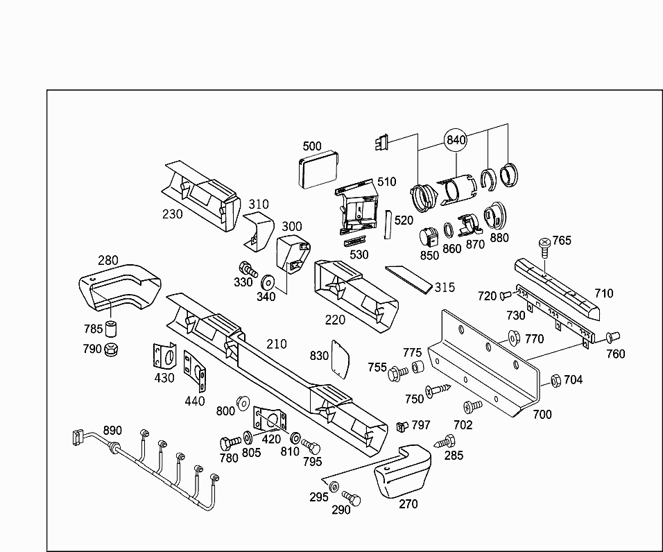 Уголок бампера заднего левый Mercedes G-klass W463 (1999-н.в.)