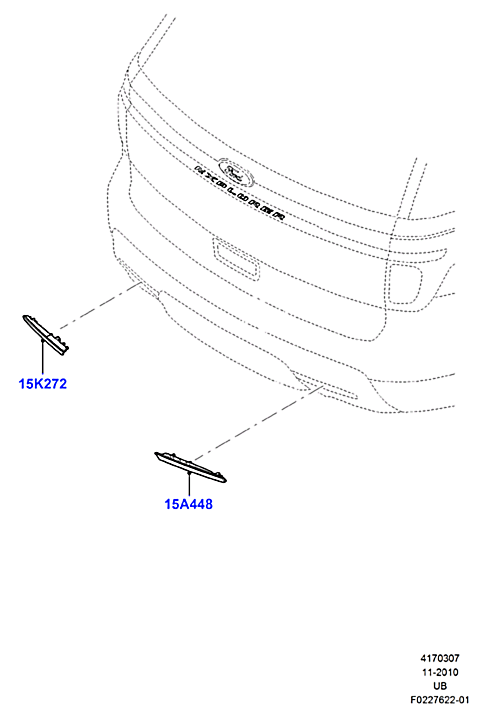 Фонарь противотуманный (ПТФ) Ford Explorer 5 (2011-н.в.)