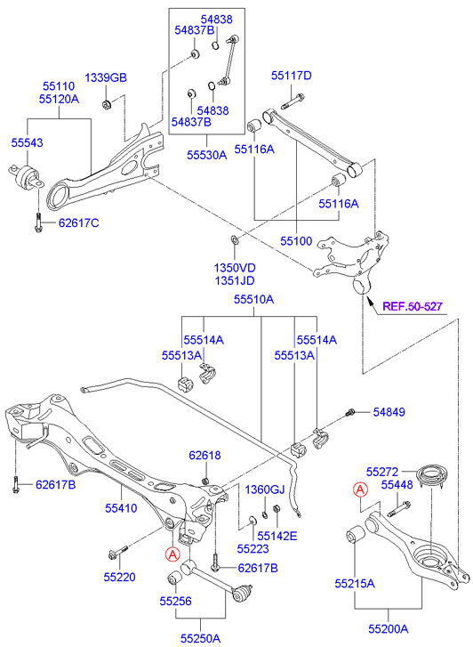 Рычаг задний развальный Hyundai i30 I (2007-2012)