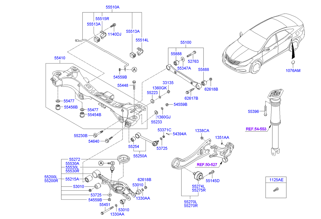 Рычаг задний поперечный с шаровой Hyundai i40 (2012-н.в.)