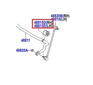 Втулка стабилизатора переднего правая Toyota Corolla e150 (2006-2012)