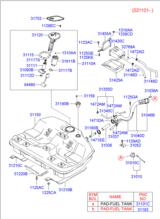 Фильтр топливный Hyundai Sonata 4 (2001-2012)