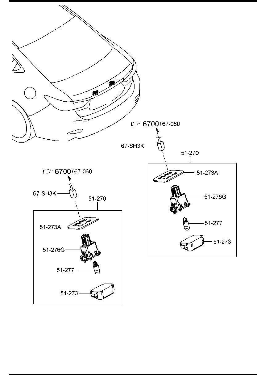 Фонарь подсветки номерного знака Mazda 6 GJ (2012-н.в.)