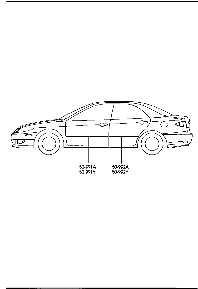 Молдинг двери передней правой Mazda 6 GG (2002-2007)