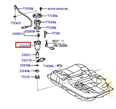 Фильтр топливный Toyota Camry v30 (2001-2006)