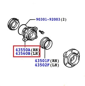 Подшипник передней ступицы Toyota Prado 120 (2002-2009)