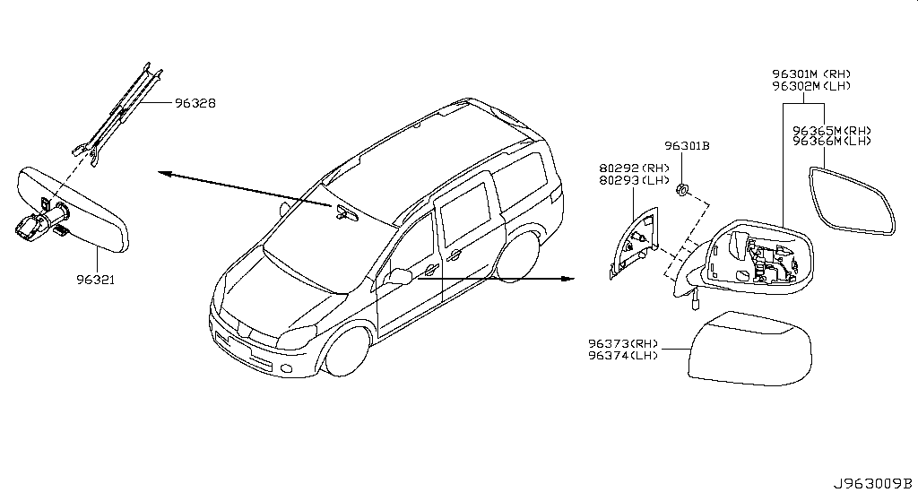 Крышка зеркала правая Nissan X-Trail T31 (2007-2011)