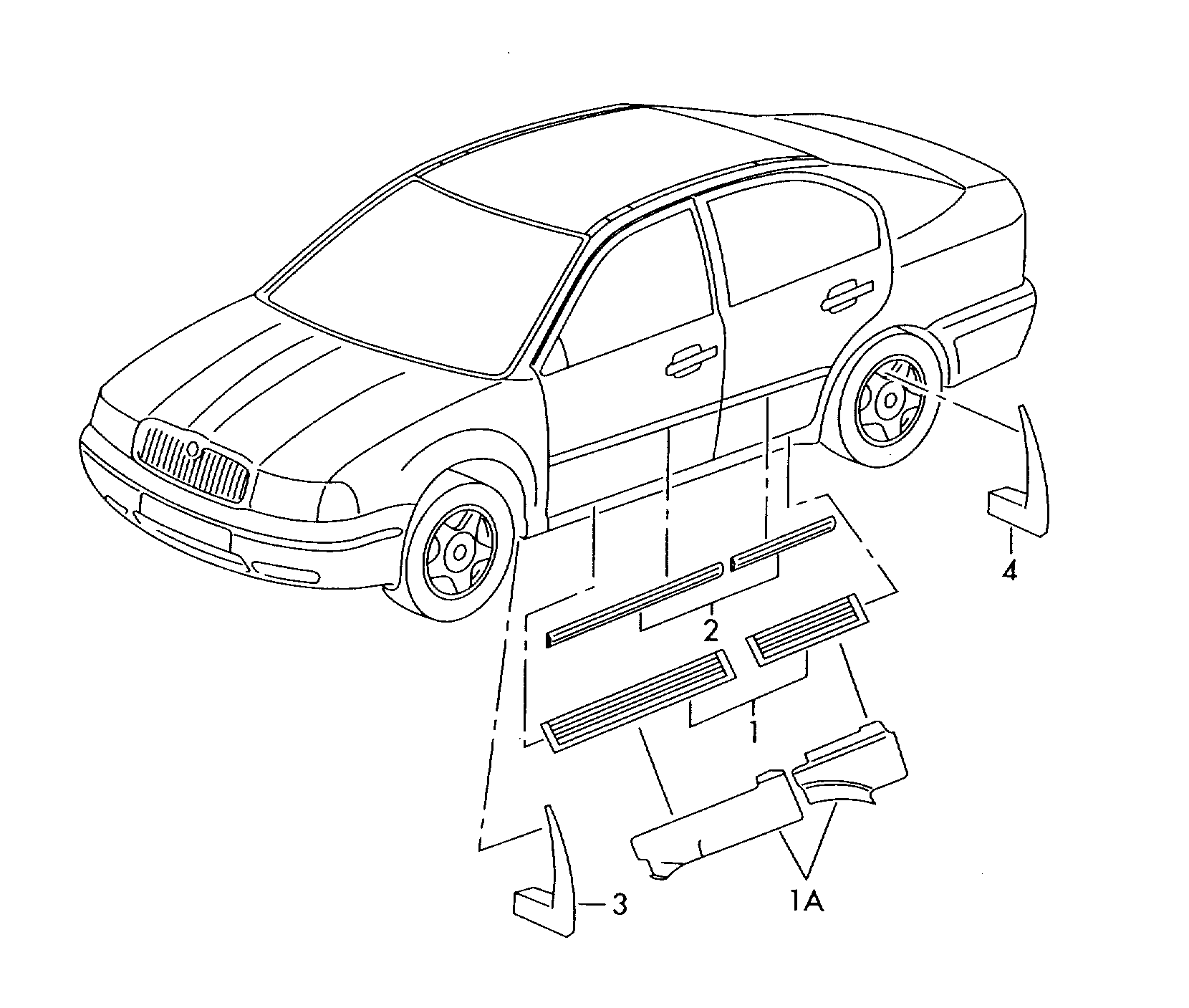 Брызговики задние (к-т) Skoda Octavia A5 (2004-2013)