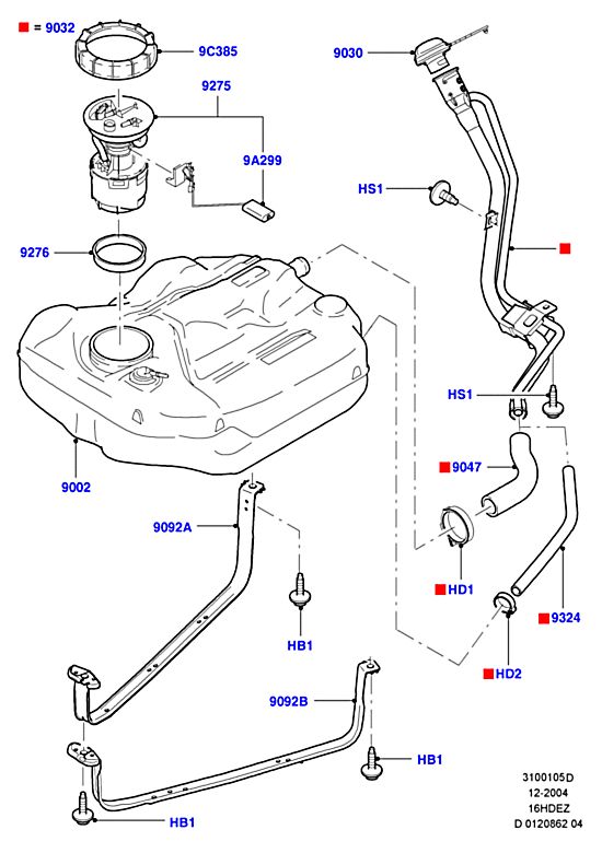 Насос топливный в сборе Ford Focus 2 (2005-2011)