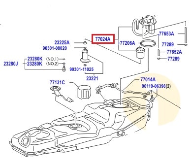 Фильтр топливный Toyota Rav 4 III (2005-2013)