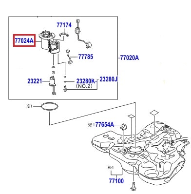 Фильтр топливный Toyota Corolla e150 (2006-2012)