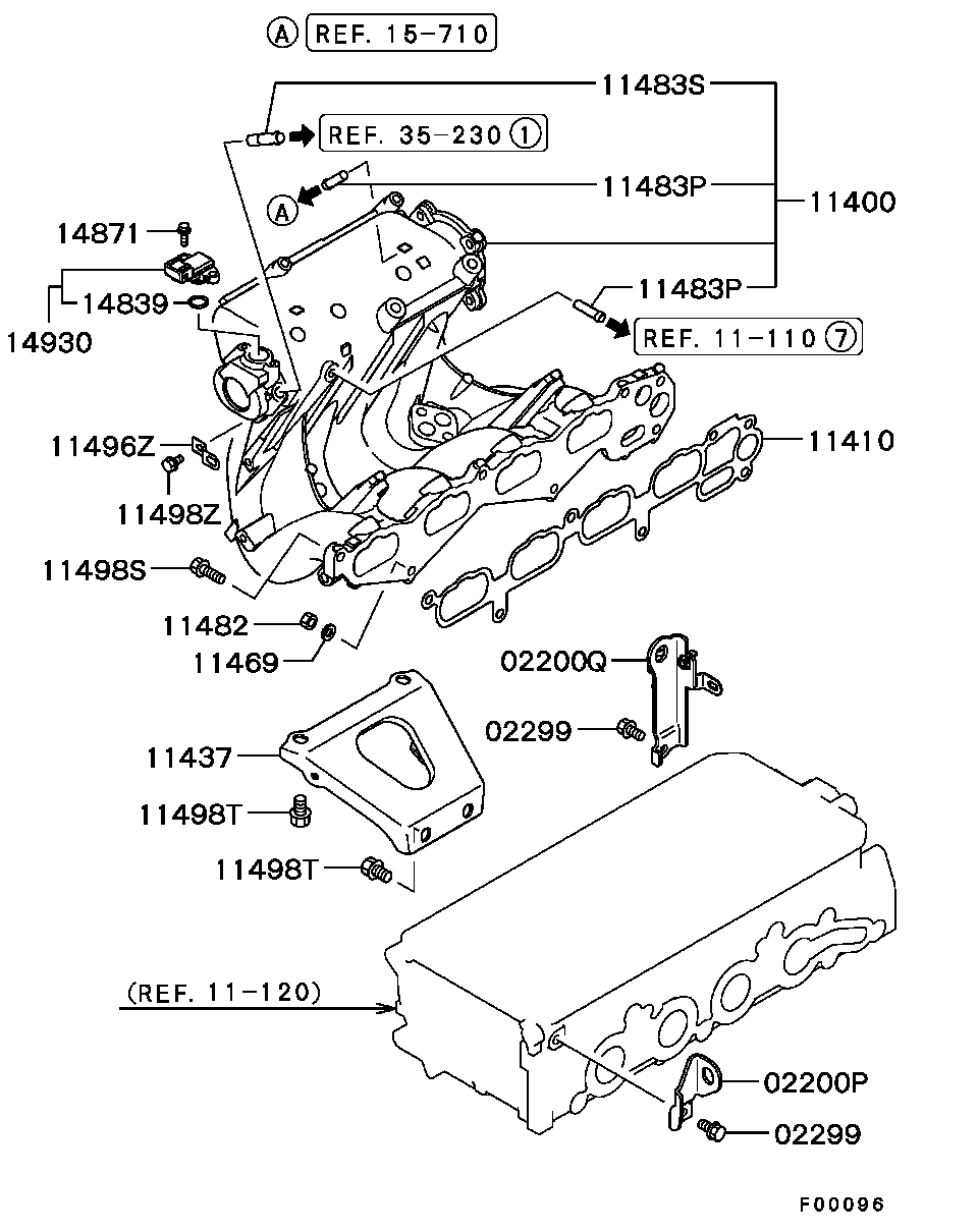 Прокладка впускного коллектора (2.4L) Mitsubishi Outlander 1 (2003-2007)