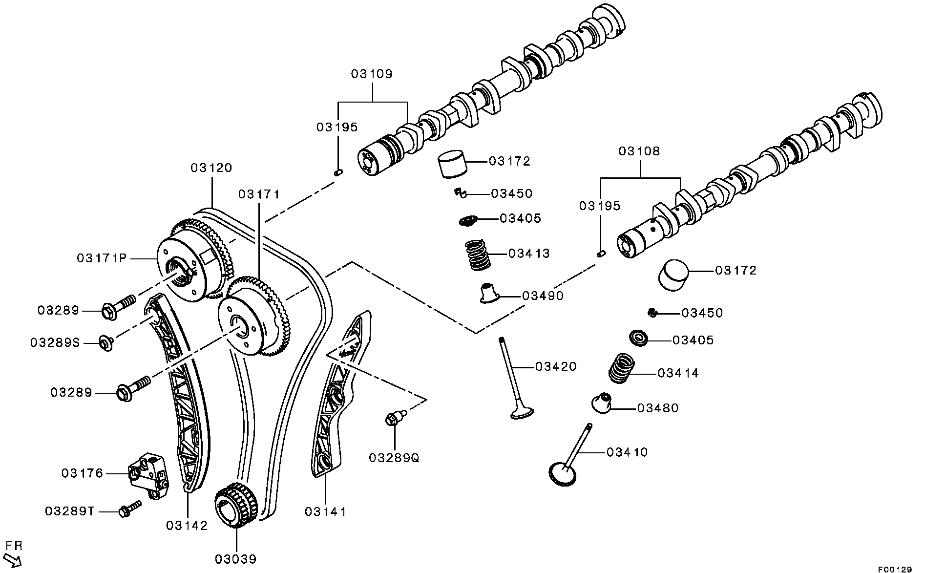 Планка натяжителя цепи ГРМ Mitsubishi Lancer 10 (2011-н.в.)