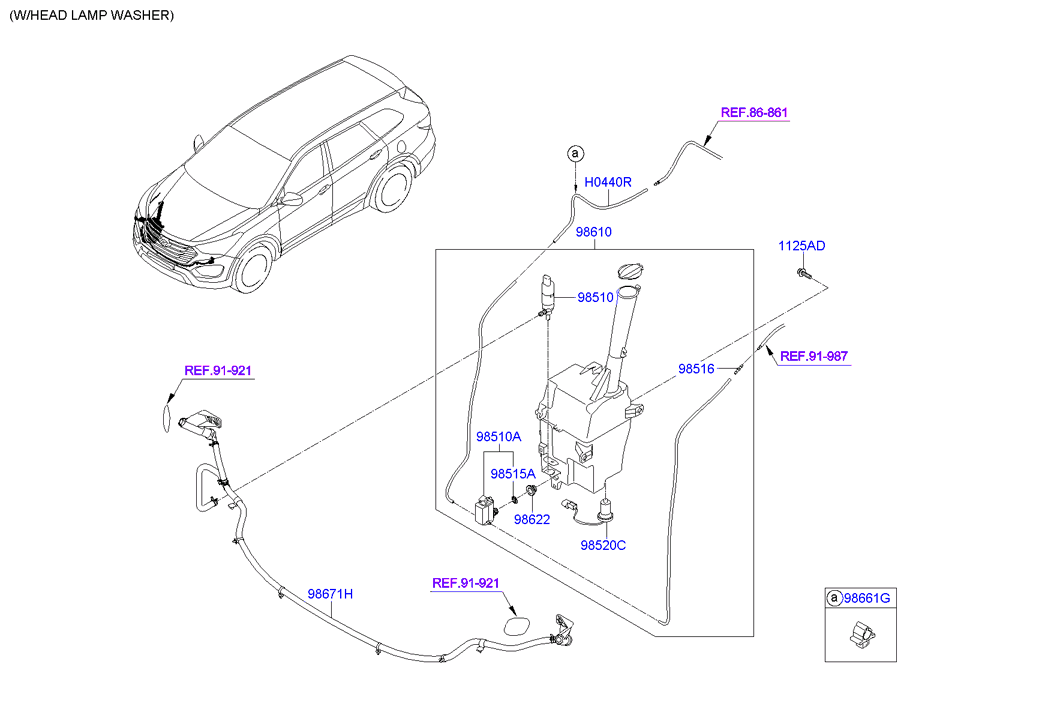 Насос омывателя Hyundai Santa Fe 3 (2012-н.в.)