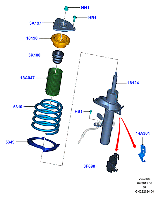 Подшипник опоры амортизатора переднего Ford Focus 3 (2011-н.в.)