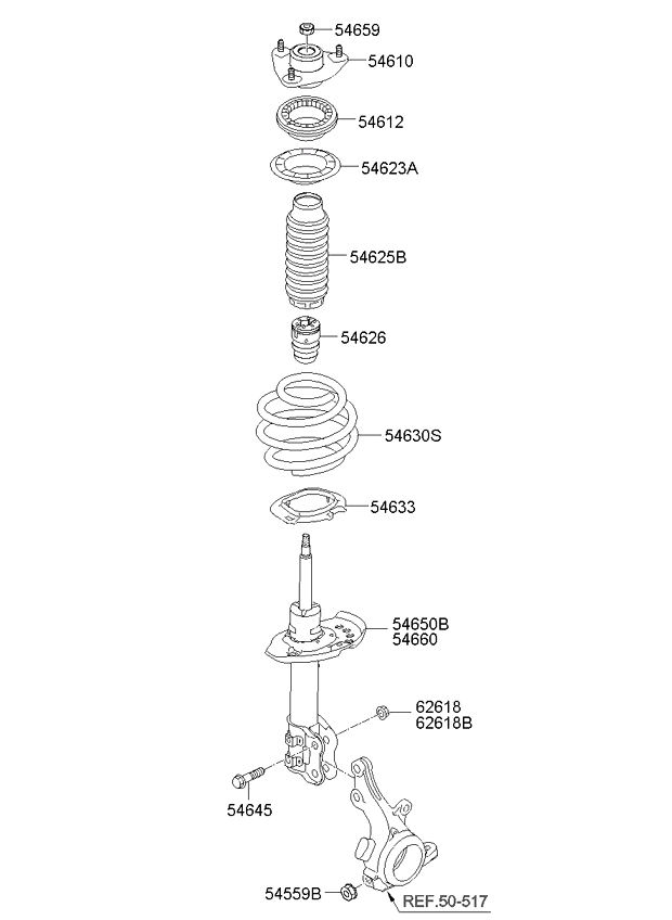 Подшипник опоры амортизатора переднего KIA Ceed 2 (2012-н.в.)